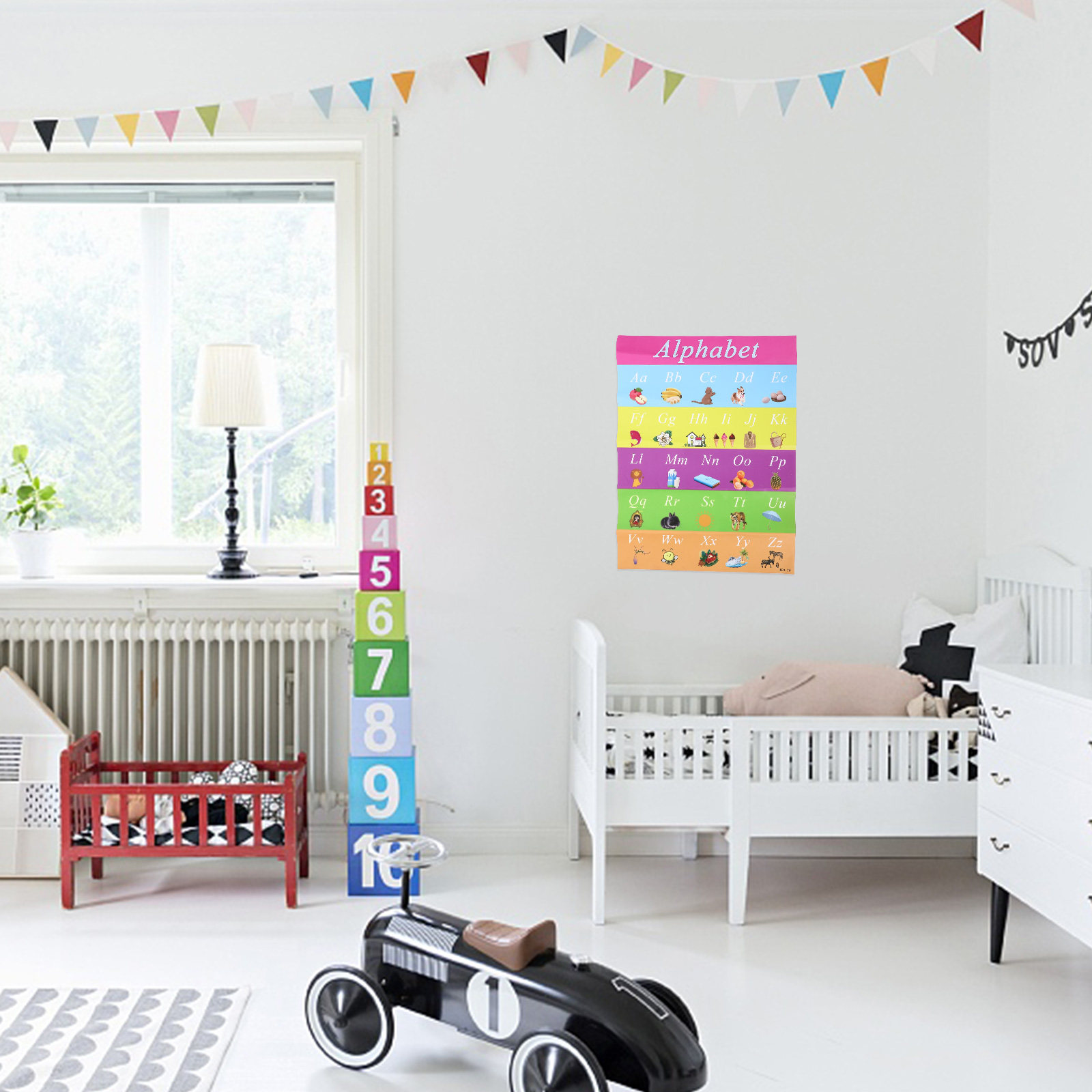 Kids Educational Poster - Early Education Poster 30x40cm Self-Adhesive Alphabet