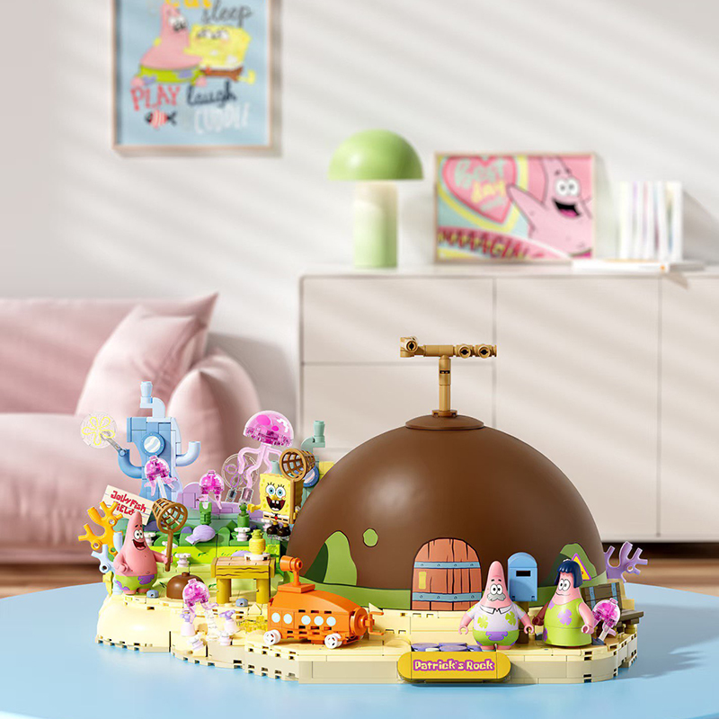 Kids Education Gift - Spongebob Patrick Star Rock House Building