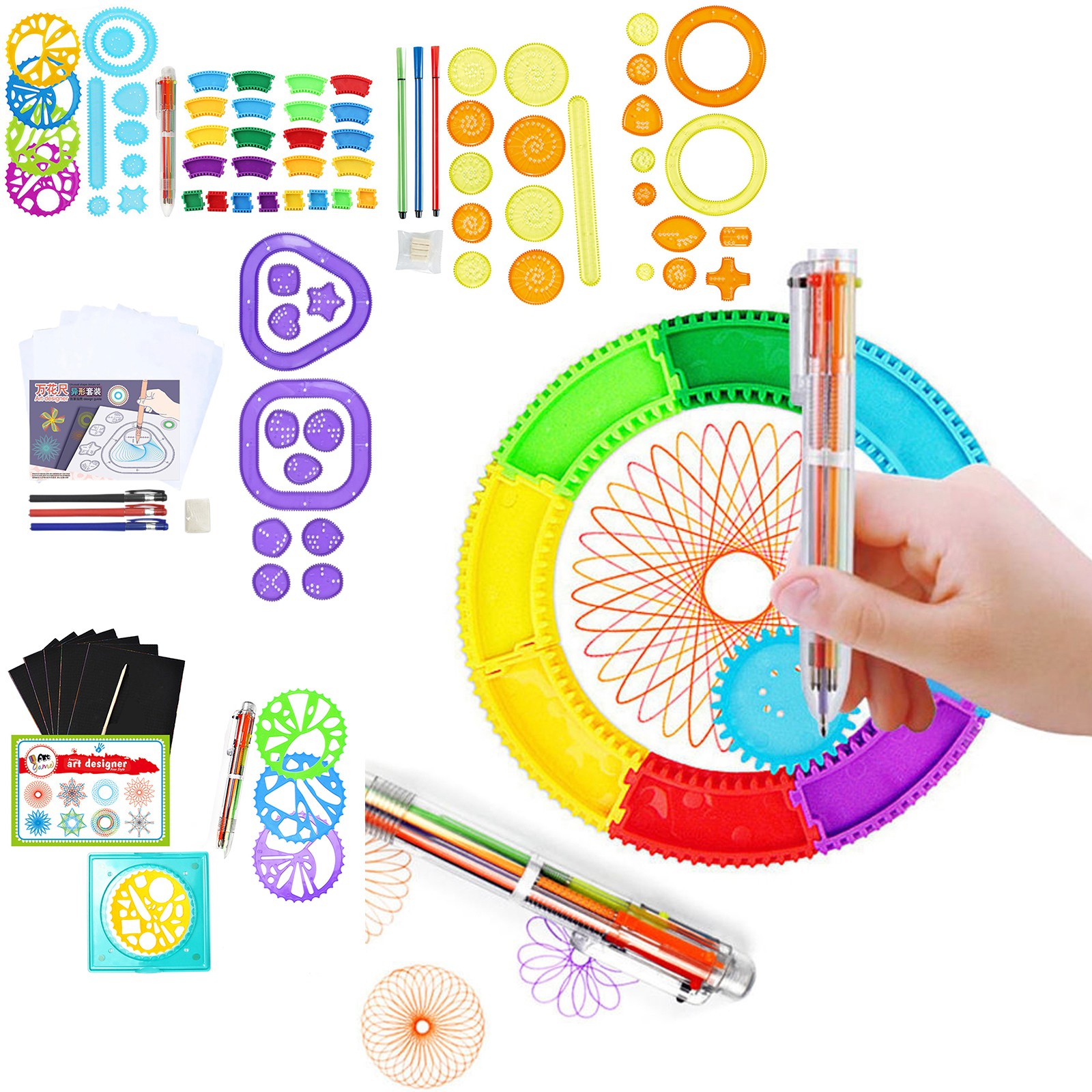 Colorful Spirograph Set Kids M - Kids Education Gift ulasan dan harga