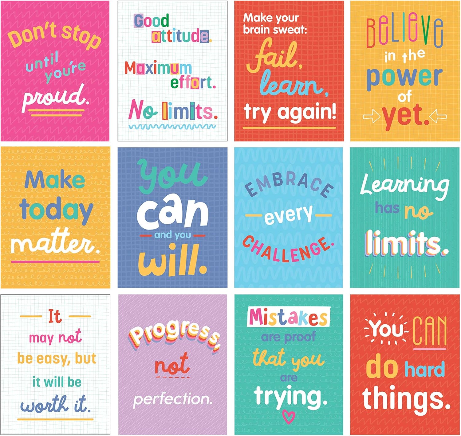 Educational Growth Mindset Pos - Kids Educational Poster ulasan dan harga