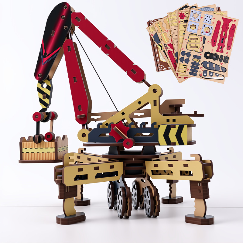 3D Wooden Mobile Crane Puzzle  - Kids Education Mobile ulasan dan harga