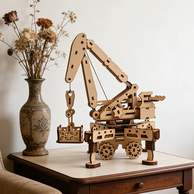 3D Wooden Mobile Crane Puzzle  - Kids Education Mobile ulasan dan harga