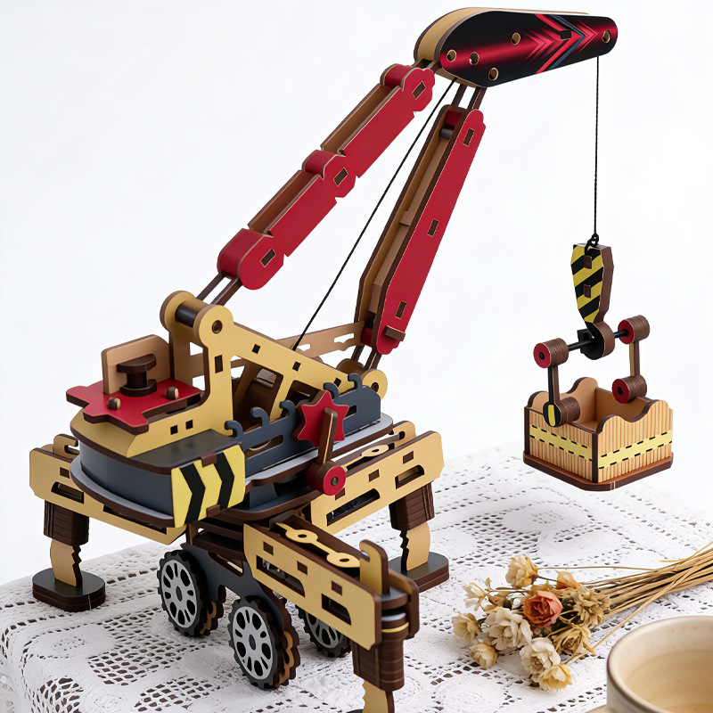 3D Wooden Mobile Crane Puzzle  - Kids Education Mobile ulasan dan harga