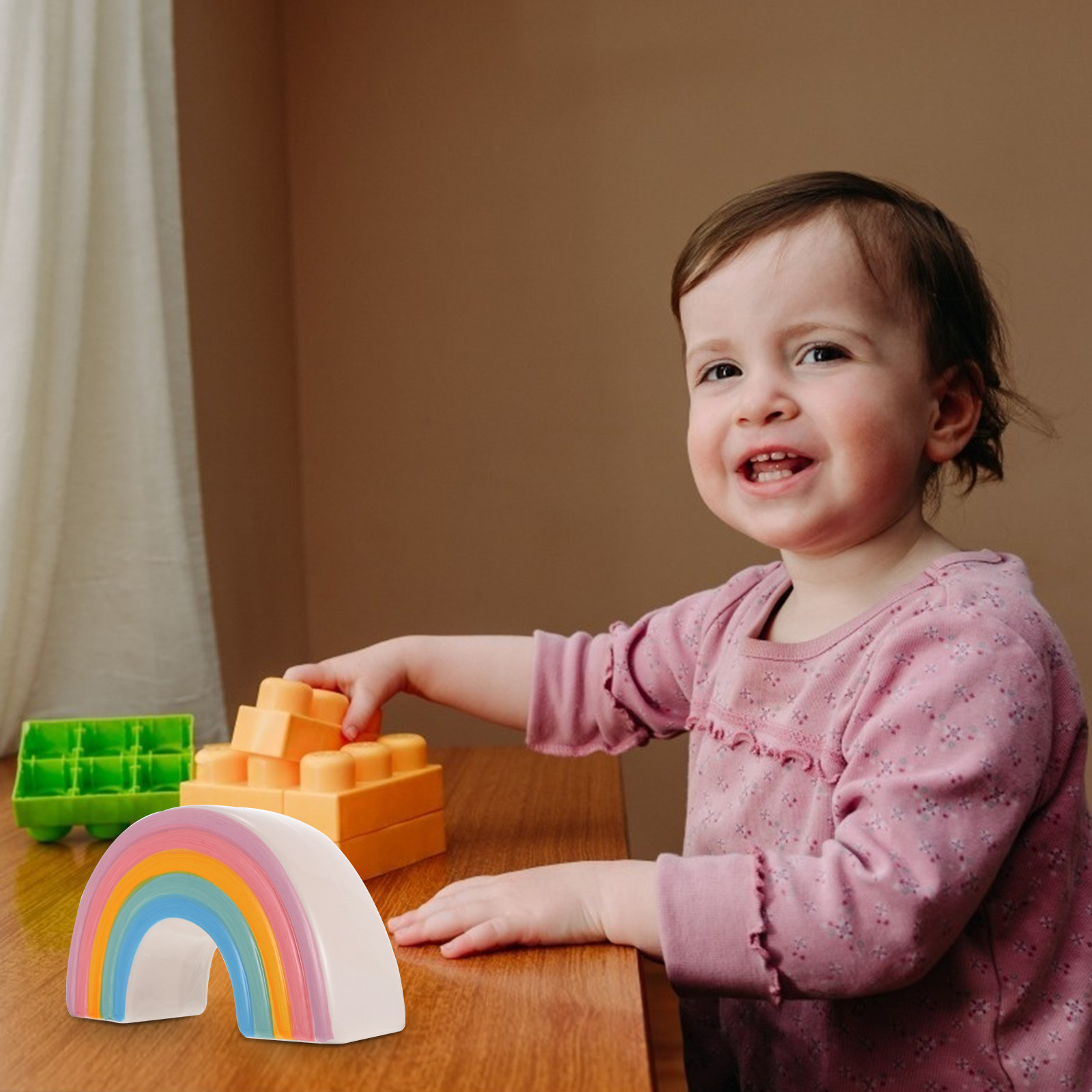 Rainbow Colored Ceramic Piggy  - Kids Education Motivation ulasan dan harga
