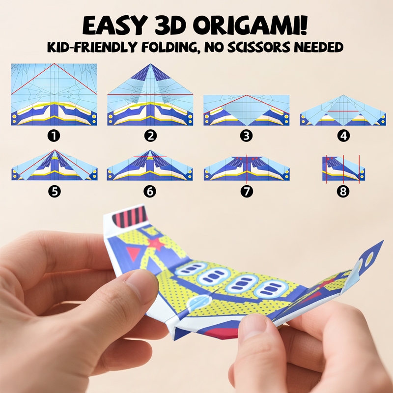 36 Sheets Paper Airplane Origa - Kids Education Gift ulasan dan harga
