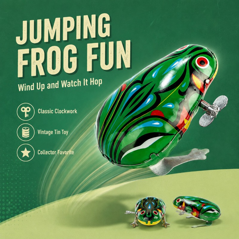 Traditional Wind Up Jumping Fr - Kids Education Gift ulasan dan harga
