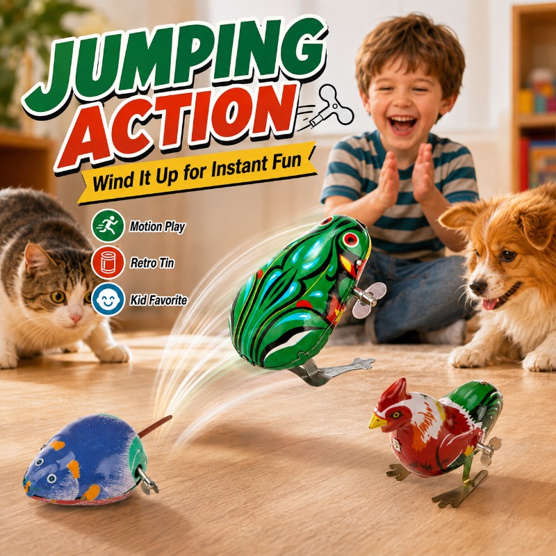 Traditional Wind Up Jumping Fr - Kids Education Gift ulasan dan harga