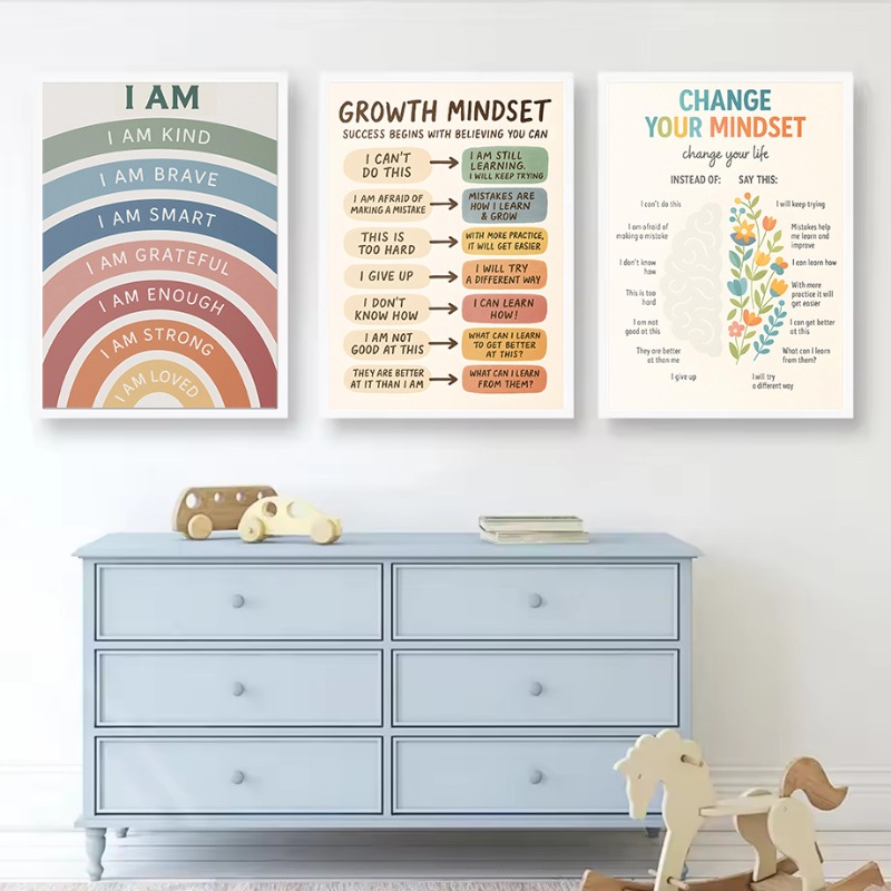 Notes To Self Growth Mindset M - Kids Educational Poster ulasan dan harga